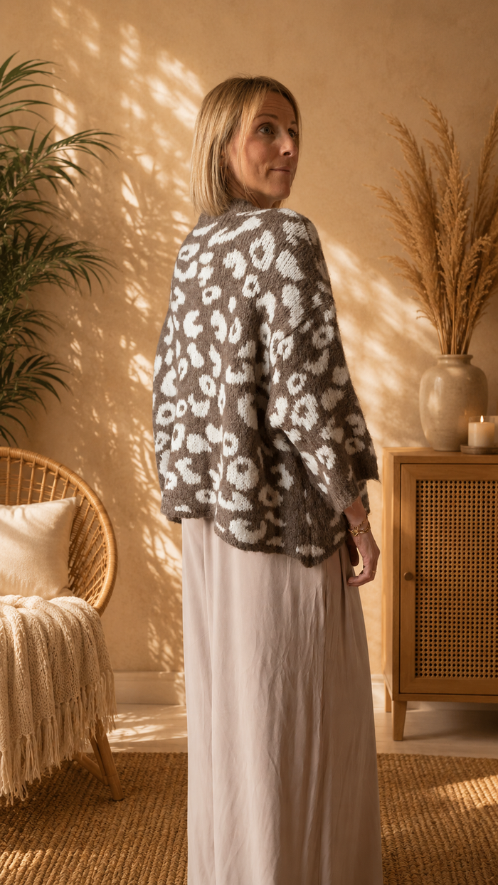 Grobstrick-Cardigan „Merano Leo Cardigan“