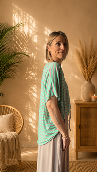 Streifen-Shirt „Siena V-Neck“