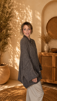 Lugano Gold-Button Knit Cardigan