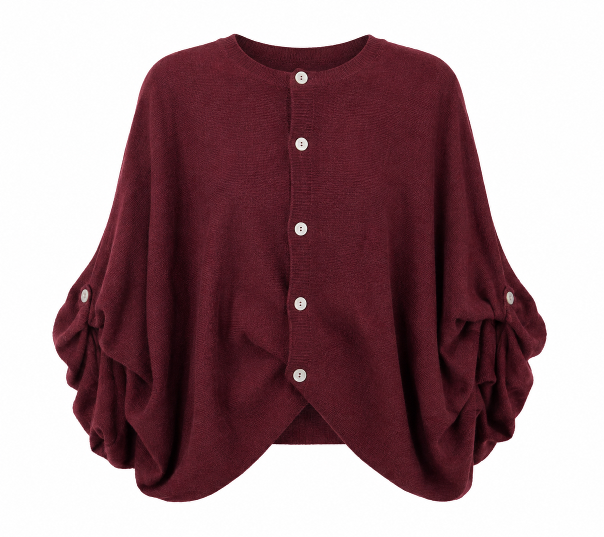 Arezzo Bordeaux Draped Cardigan