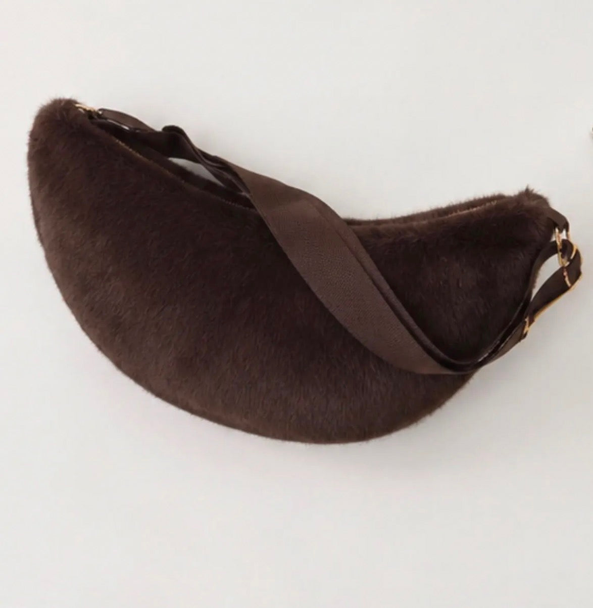 FLUFFY HALF MOON BAG