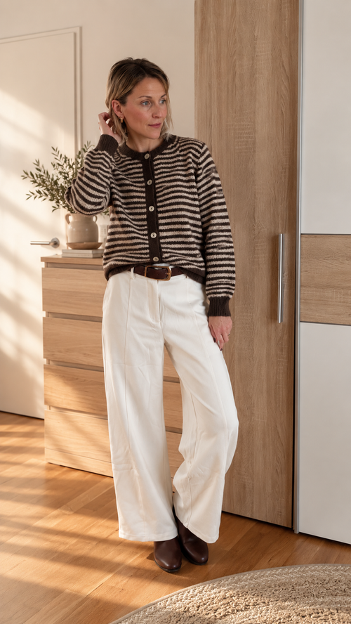 THE MILANO STRIPE CARDIGAN