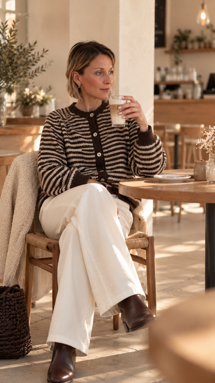 THE MILANO STRIPE CARDIGAN