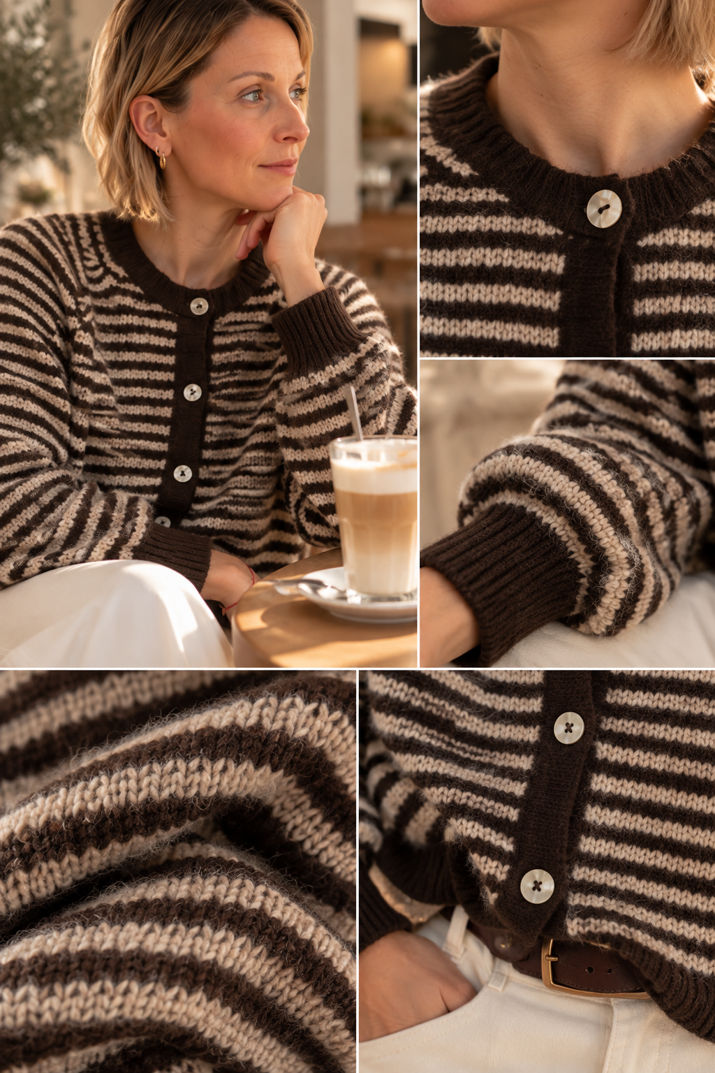 THE MILANO STRIPE CARDIGAN