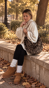 FLUFFY HALF MOON BAG