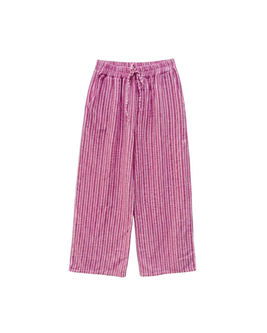 Gestreifte Baumwollgaze Hose „Sophia“