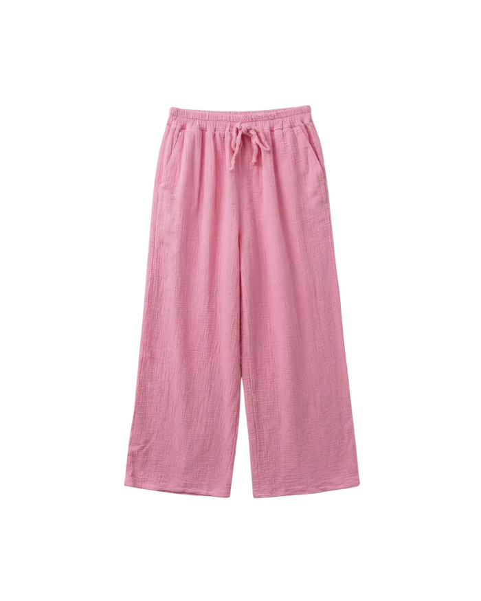 Weite Hose aus Baumwollgaze "Leana"